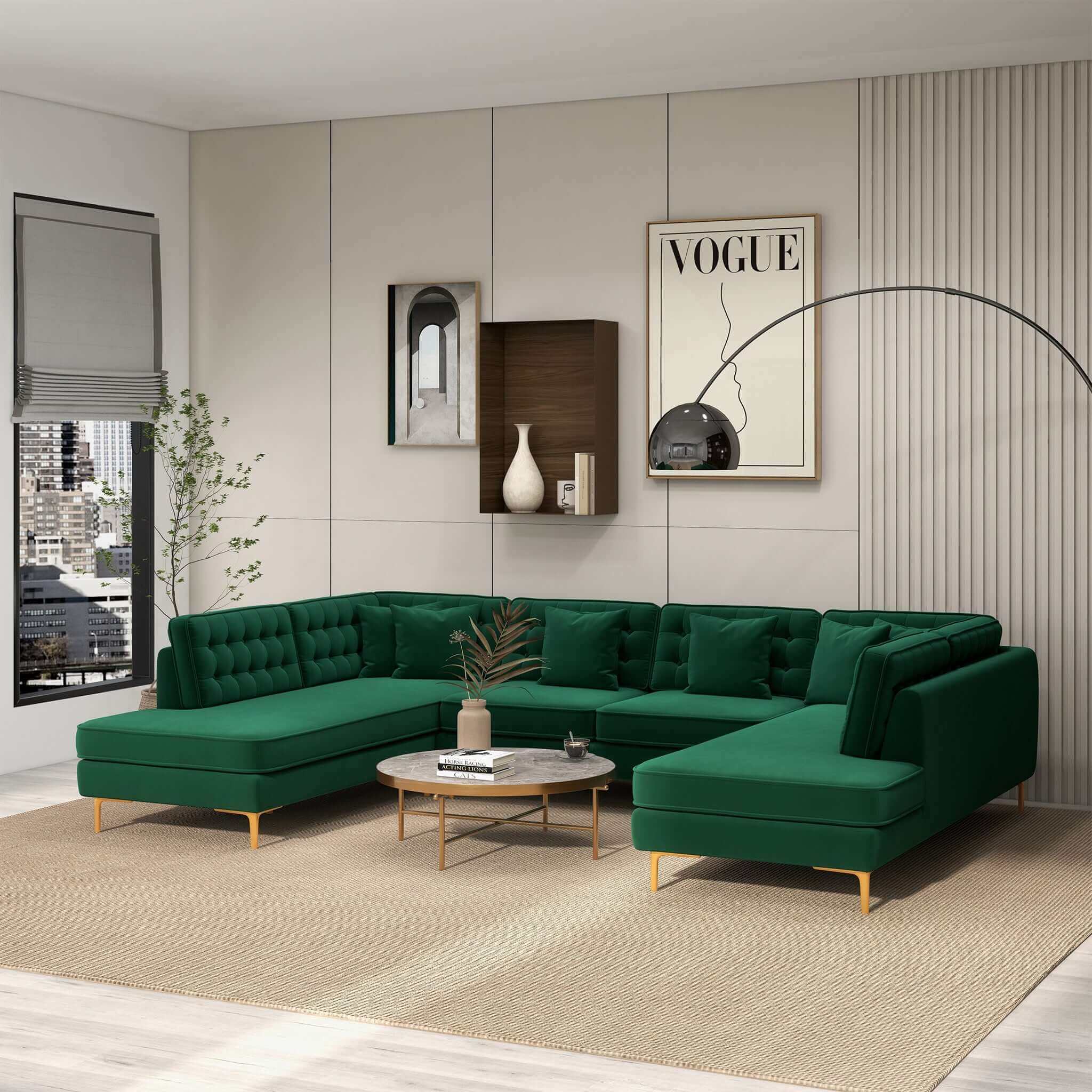 Brooke Velvet U Shape Corner Sofa Brooke Velvet U Shape Corner Sofa