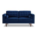Casey Blue Velvet Loveseat
