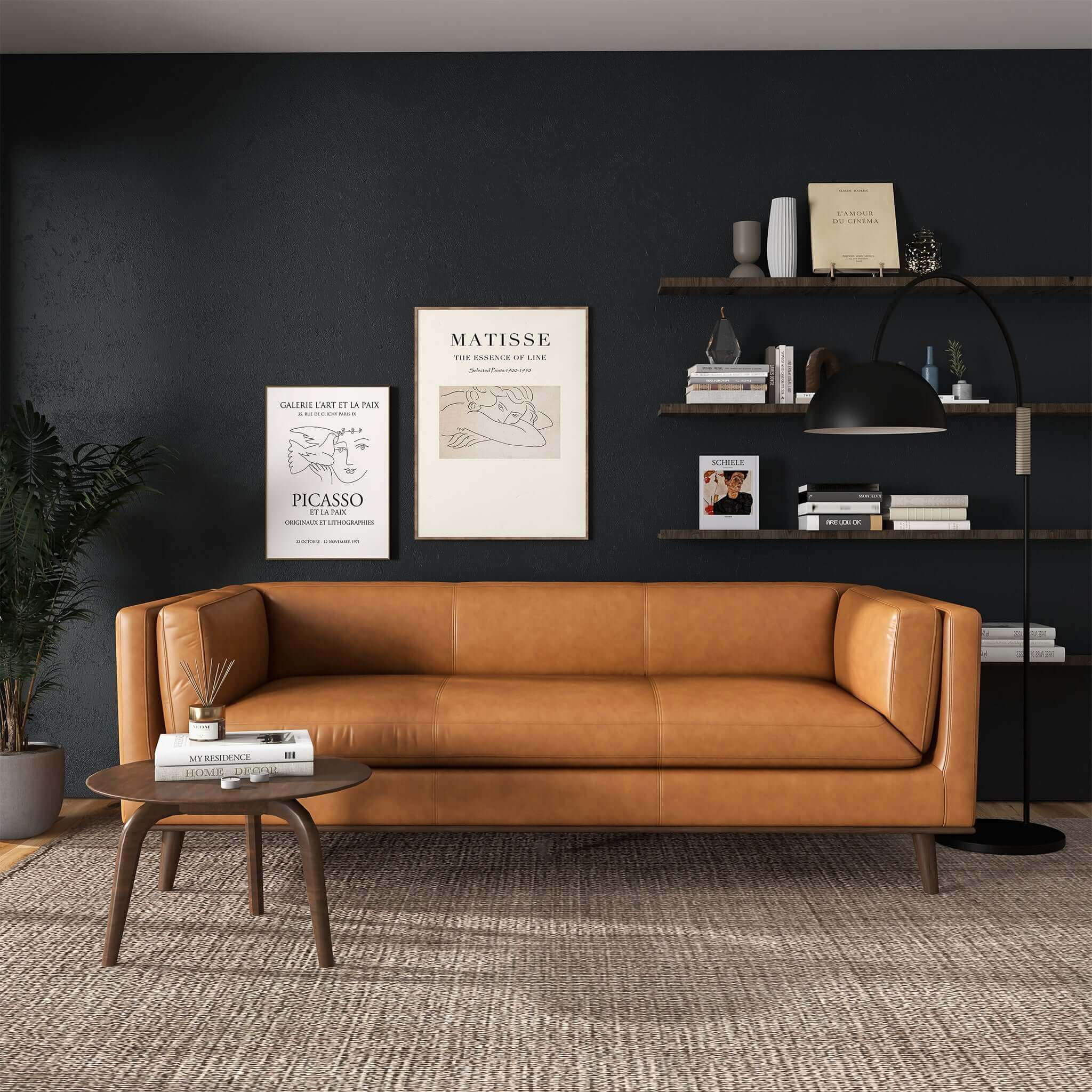Cassidy Tan Genuine Leather Couch Cassidy Tan Genuine Leather Couch