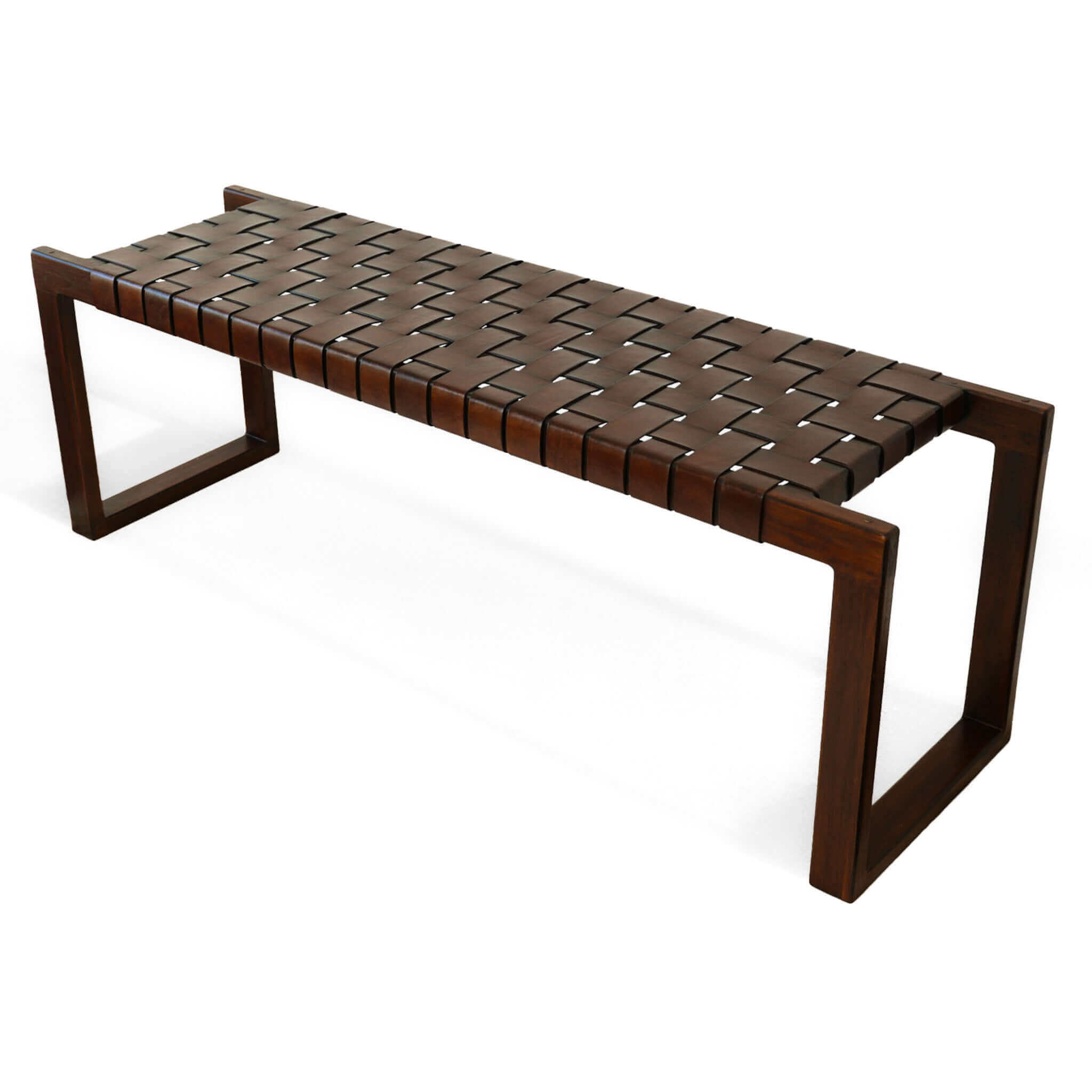 Christina Tan Leather Bench Christina Tan Leather Bench