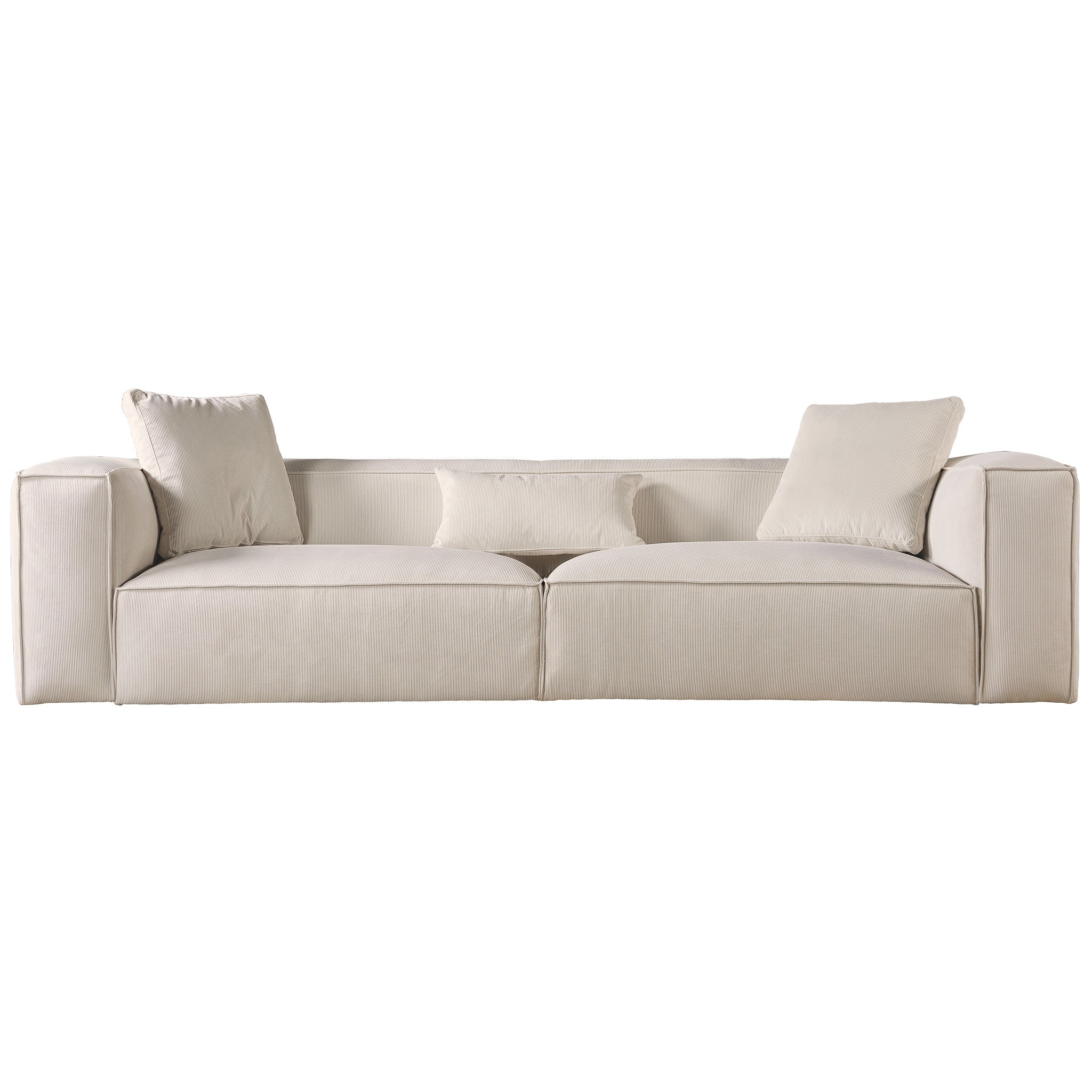 Conner Cream Corduroy Sofa 110" Conner Cream Corduroy Sofa 110"