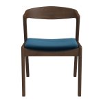Dakota Solid Wood Blue Velvet Dining Chair (Set Of 2)