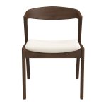 Dakota Solid Wood Cream Velvet Dining Chair (Set Of 2)
