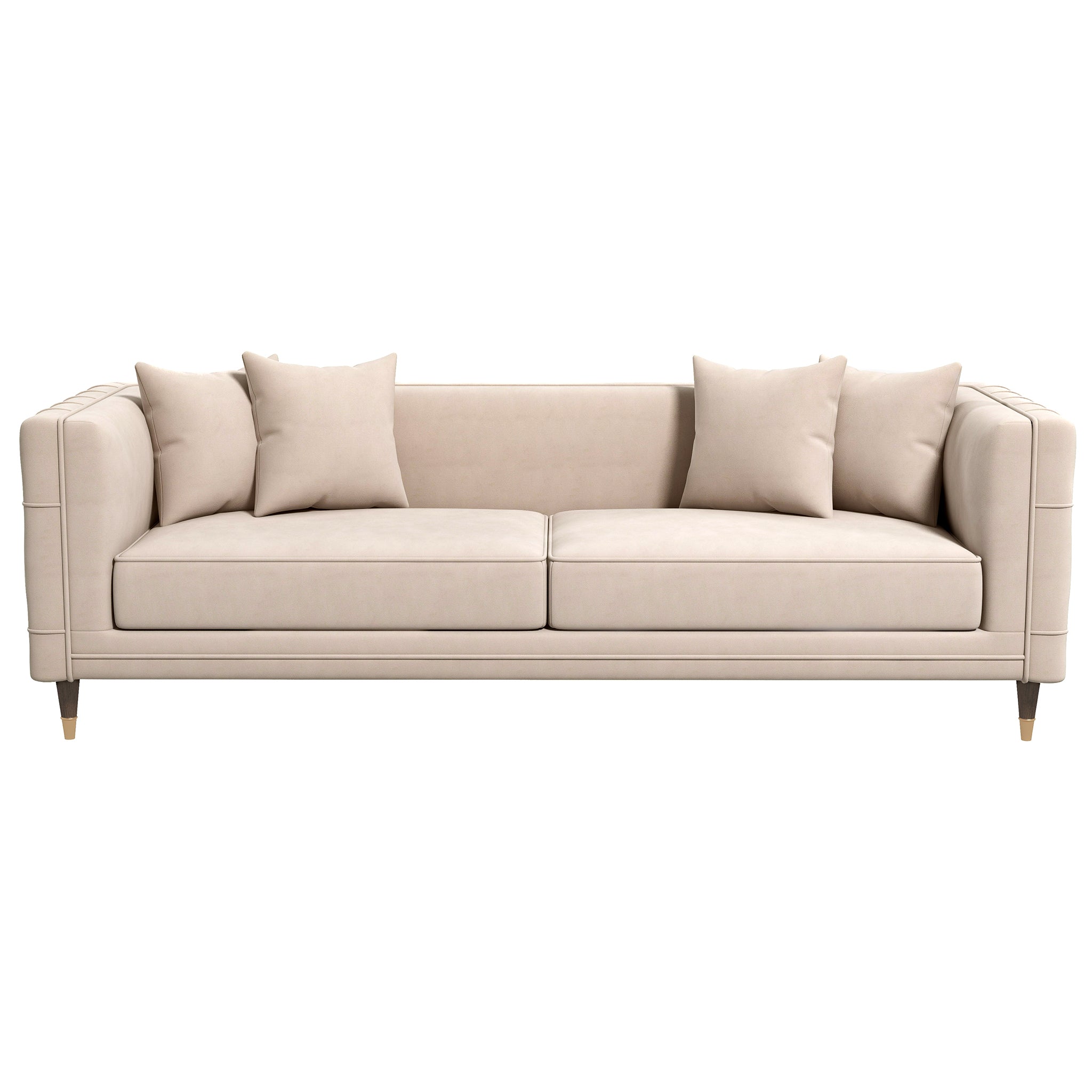 Edward Sofa (Light Cream Velvet) Edward Sofa (Light Cream Velvet)