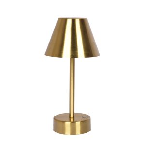 Elegance Rechargeable LED Table Lamp Plated Brass LED Touch Switch