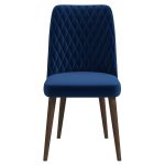 Katie Navy Blue Velvet Dining Chair (Set Of 2)