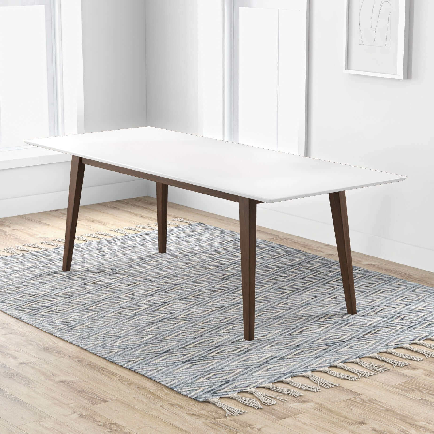 Levi Modern Style Solid Wood Rectangular Dining Kitchen Table 63" Levi Modern Style Solid Wood Rectangular Dining Kitchen Table 63"